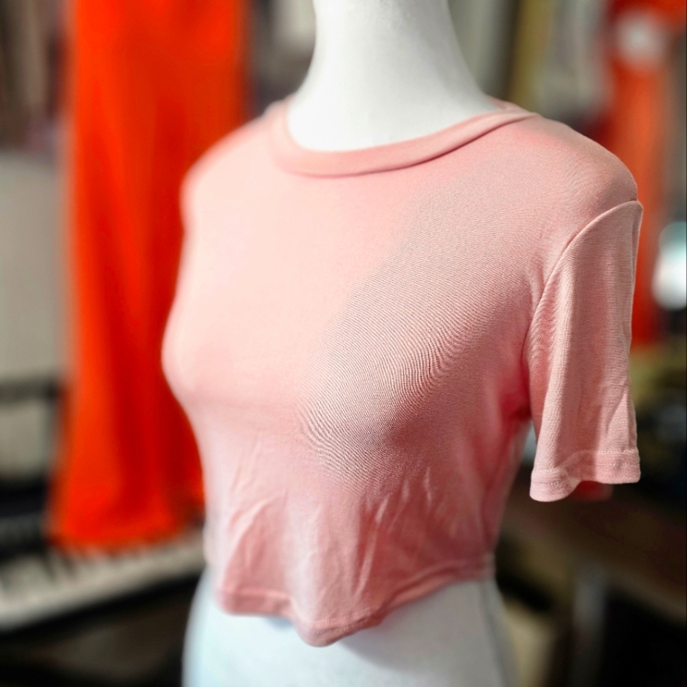 Pink shirt .